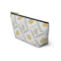 Lemon Tile Accessory Pouch w T-bottom in Gray